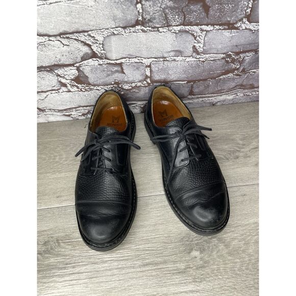 Mephisto Goodyear Welt Black Leather Oxfords Cap Toe Shoes Men’s Sz 8M US/41EU - Picture 14 of 16